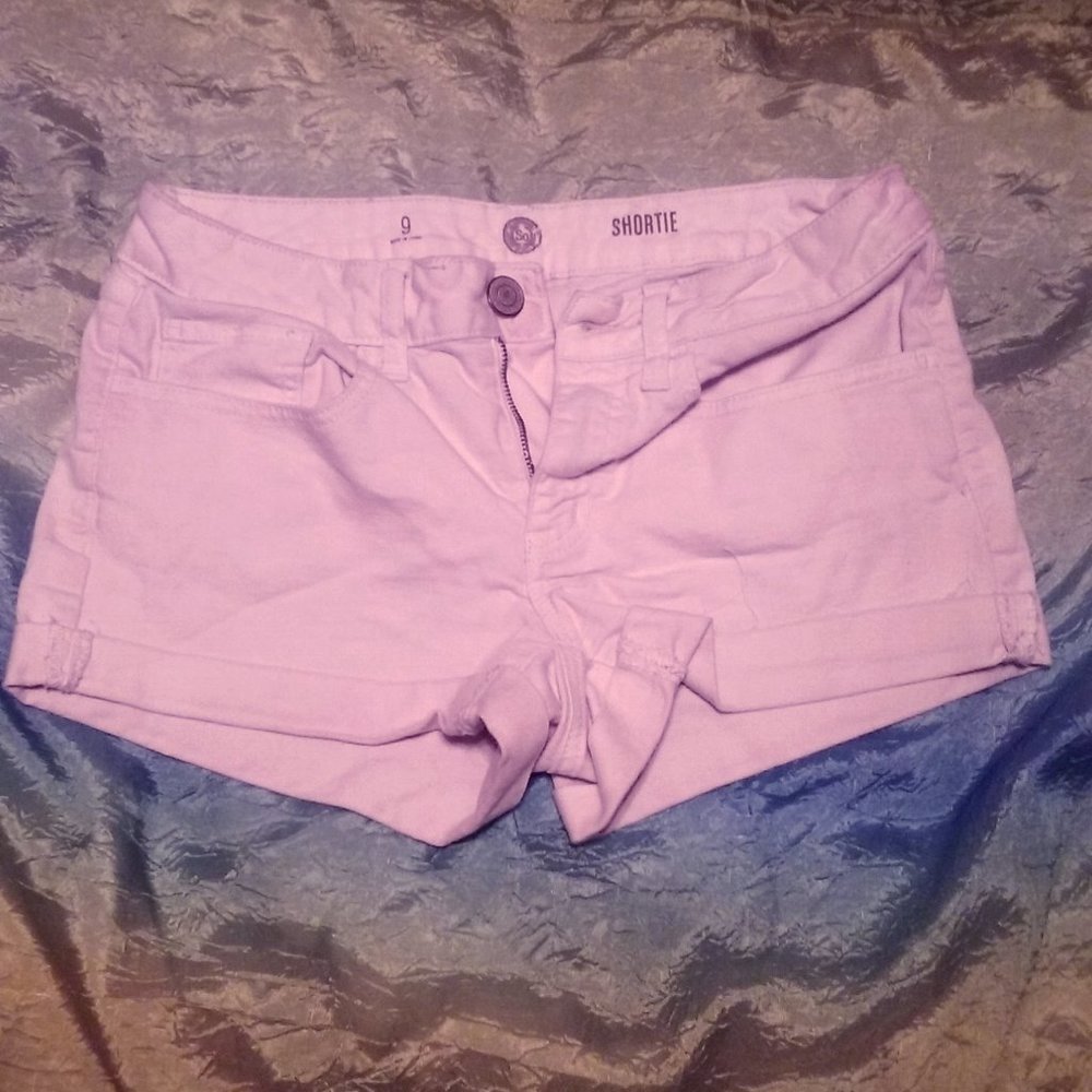 White Jean Shorts